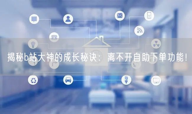 揭秘b站大神的成长秘诀：离不开自助下单功能！