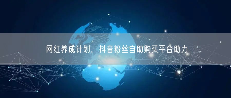 网红养成计划，抖音粉丝自助购买平台助力