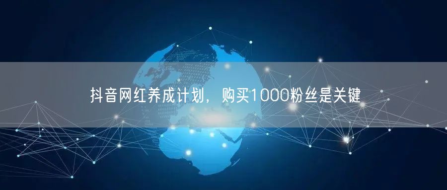 抖音网红养成计划，购买1000粉丝是关键