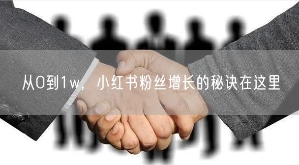 从0到1w，小红书粉丝增长的秘诀在这里