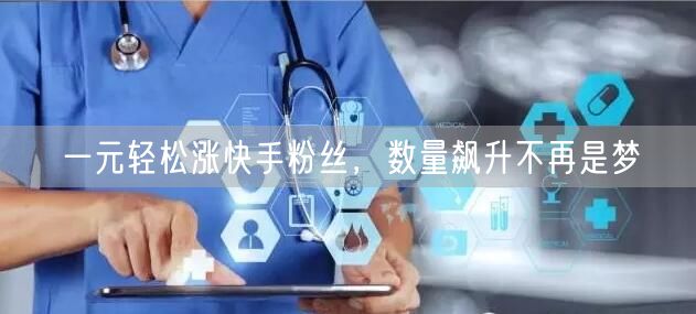 一元轻松涨快手粉丝，数量飙升不再是梦