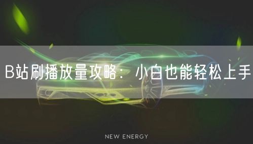 B站刷播放量攻略：小白也能轻松上手