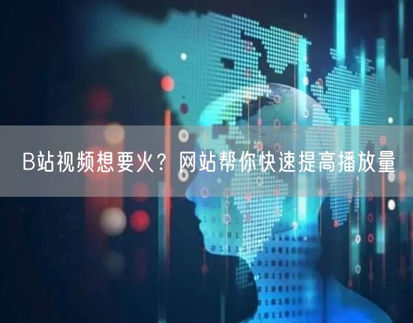 B站视频想要火？网站帮你快速提高播放量